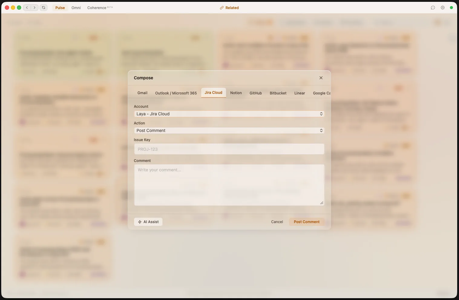 Laya Composer — unified outbound action interface across all connected platforms