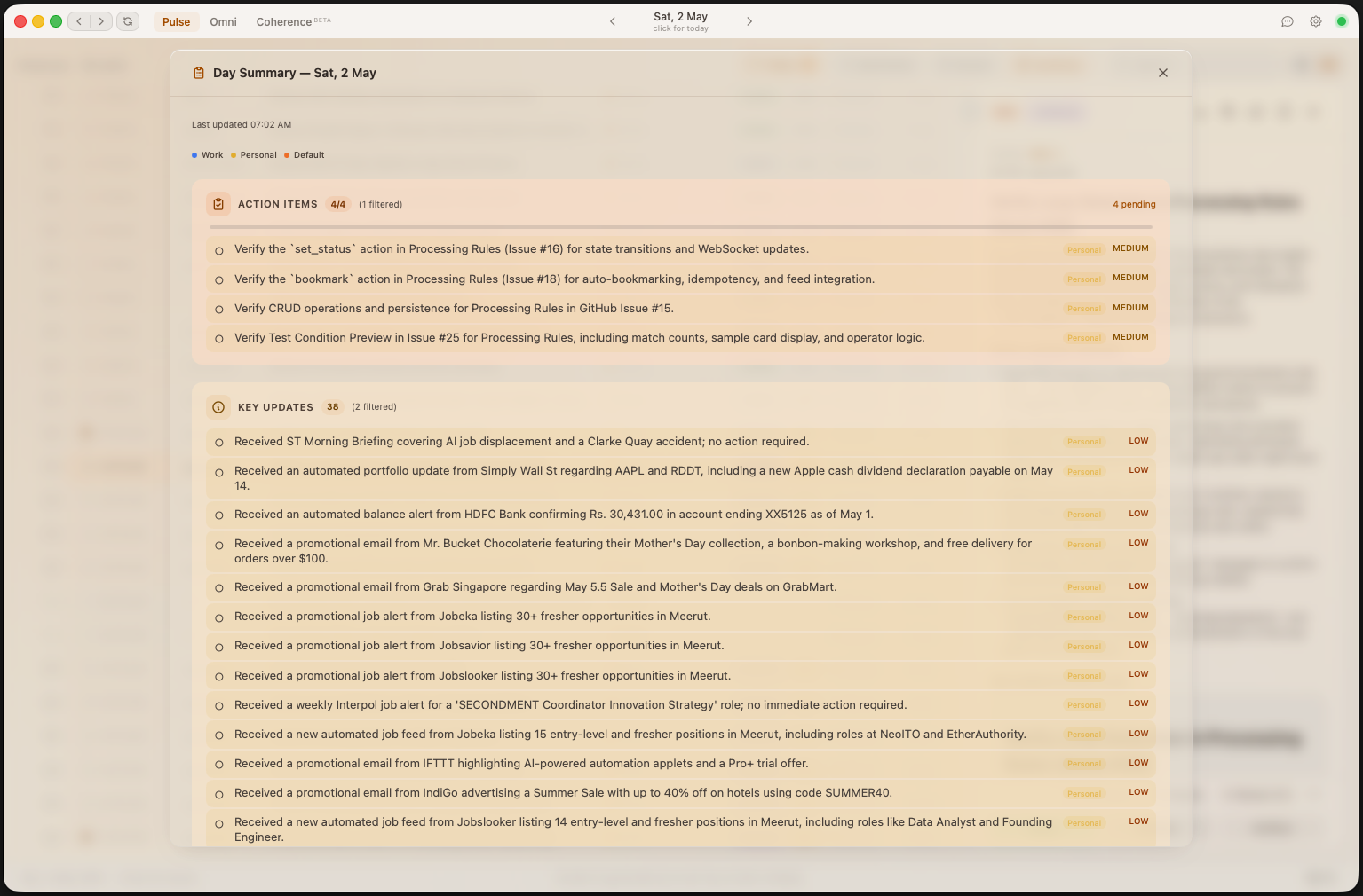 Laya Day Summary — action items and key updates synthesized by AI